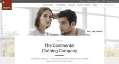 Desktop Screenshot of continentalclothing.com