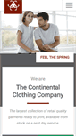 Mobile Screenshot of continentalclothing.com